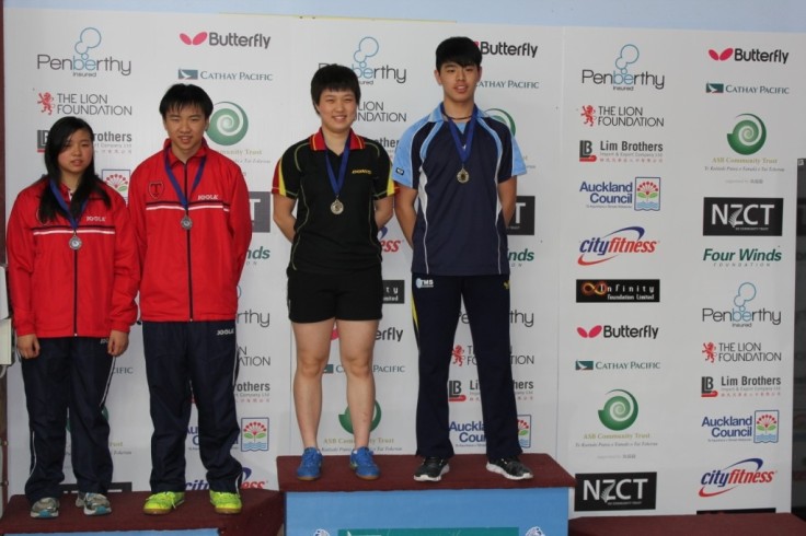Under 21 Mixed Doubles.Hui-Ling Vong, Chun-Kiet Vong (Silver), Guiting Lu, Victor Ma (Gold).